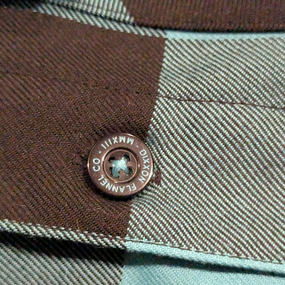 Dixxon flannel "Back II The Basics" button down shirt mens size small NWOT - Picture 4 of 5